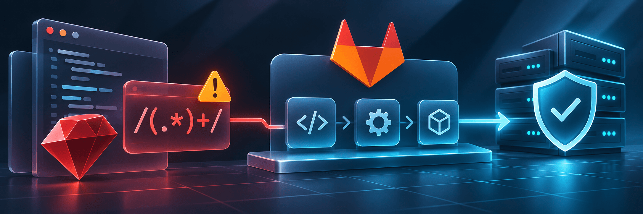 Ruby'de bulunan düzenli ifade güvenlik açıkları, GitLab CI/CD süreci ve güvenli sunucu altyapısı